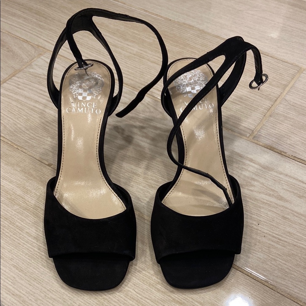 Vince Camuto Black Strappy Heels